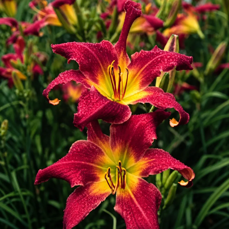 Jolly Red Giant daylily bloom